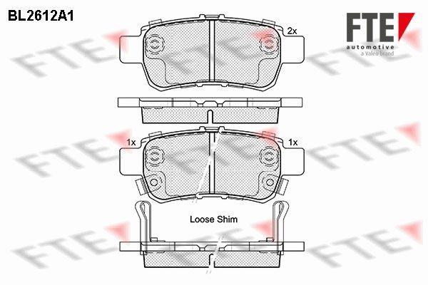 FTE Brake pad set Article number: 9011075 cheaply