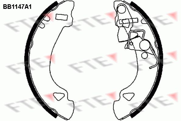 FTE Brake Shoe Set Article number: 9100027 cheaply