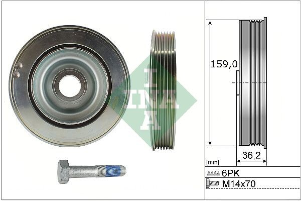 INA Belt Pulley Set, crankshaft Article number: 544 0173 20 cheaply