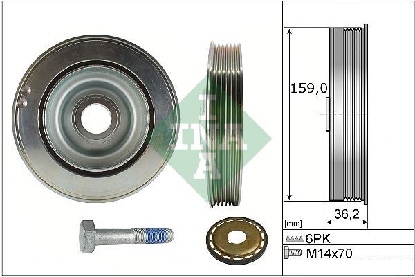 INA Belt Pulley Set, crankshaft Article number: 544 0173 21 cheaply