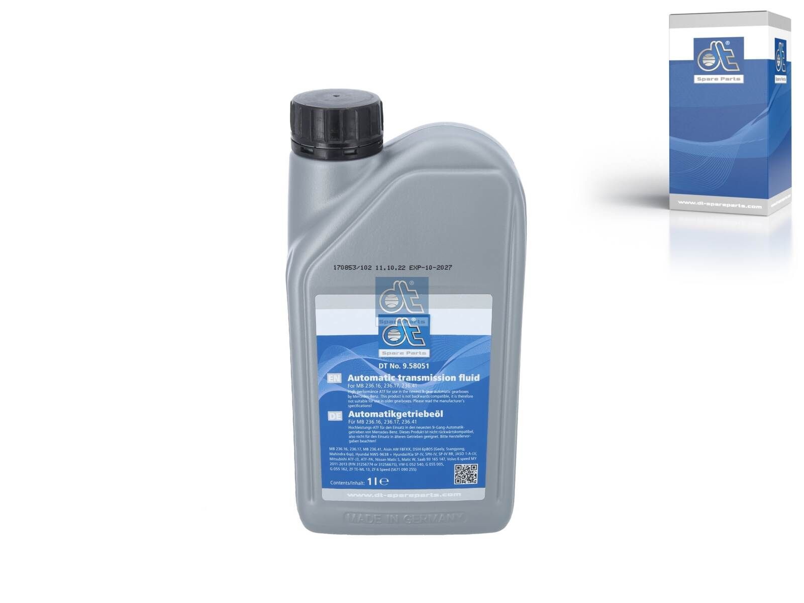 DT Spare Parts Automatic transmission fluid Article number: 9.58051 cheaply