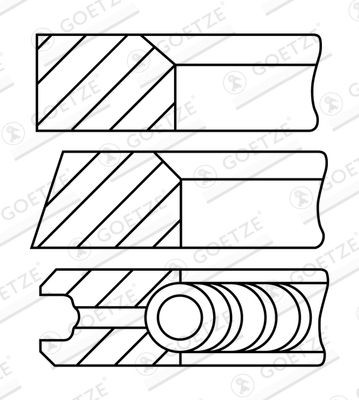 GOETZE ENGINE Piston Ring Kit Article number: 08-322400-10 cheaply