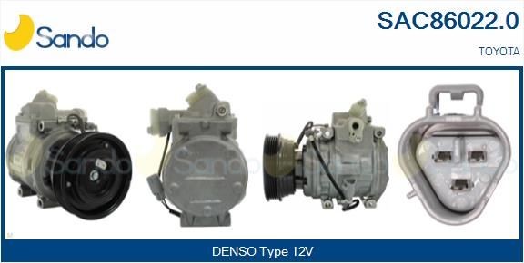 SANDO Air conditioning compressor Article number: SAC86022.0 cheaply