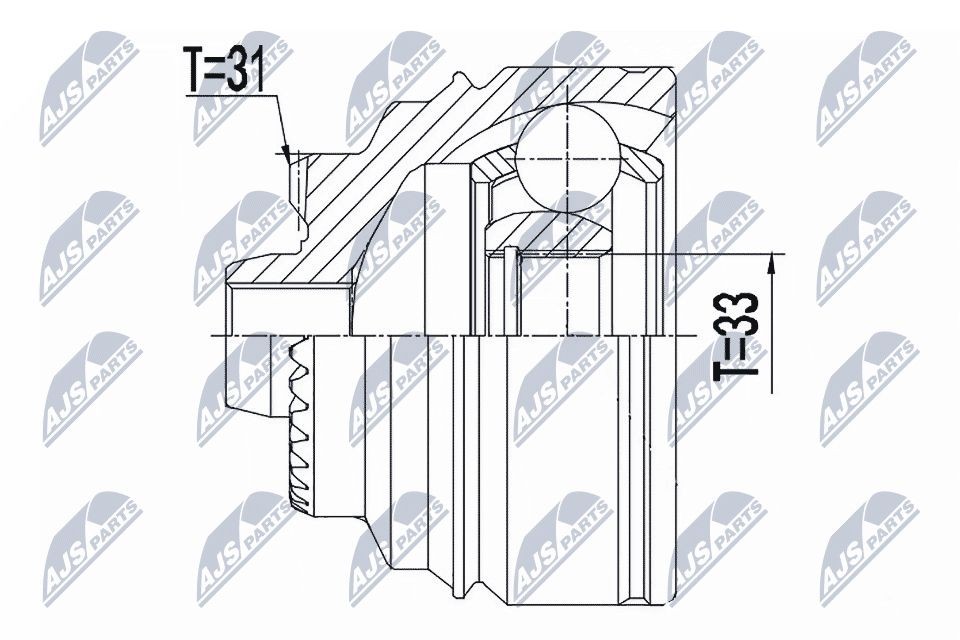 NTY Joint kit, drive shaft Article number: NPZ-BM-025 cheaply