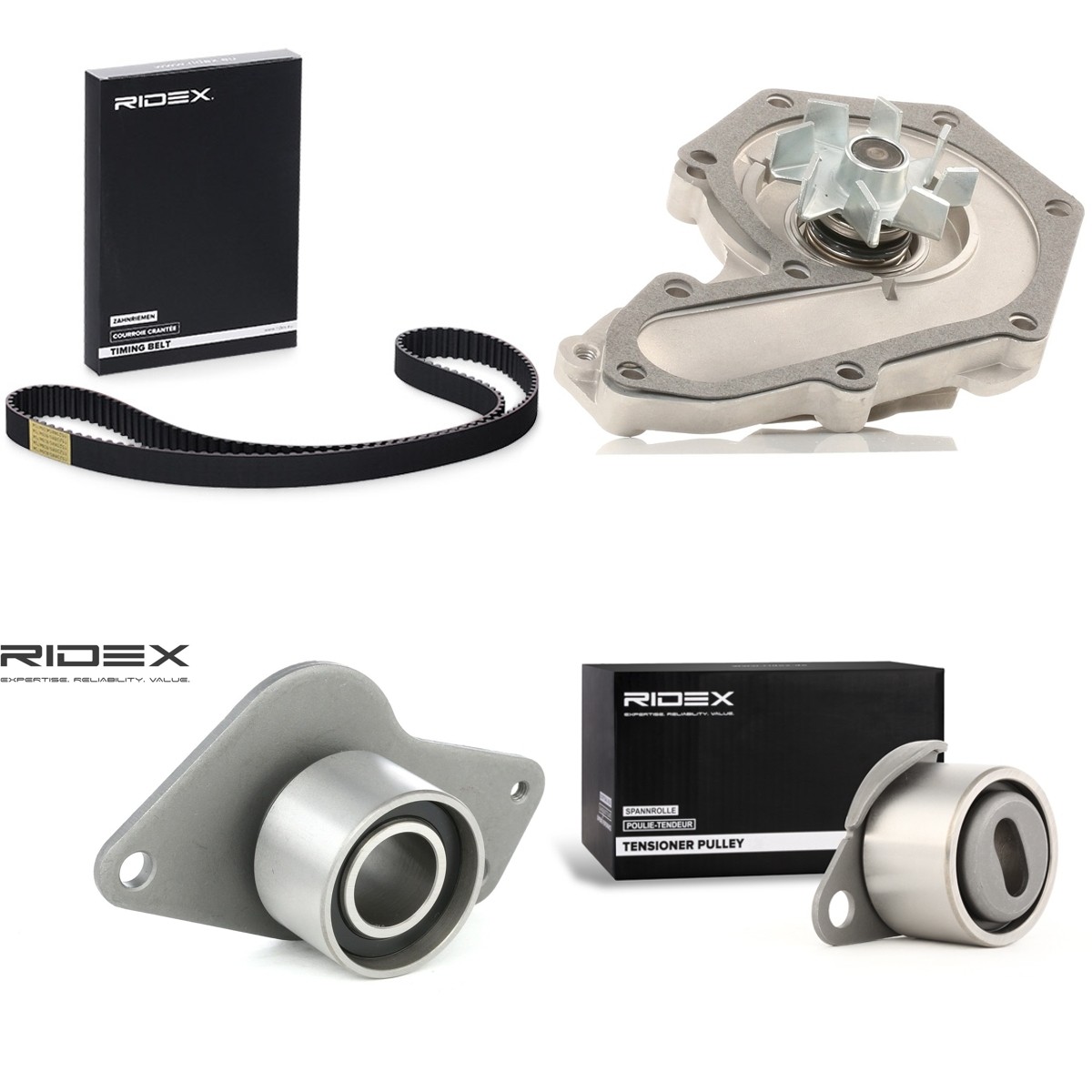 RIDEX Water pump and timing belt kit Article number: 3096W0648 cheaply