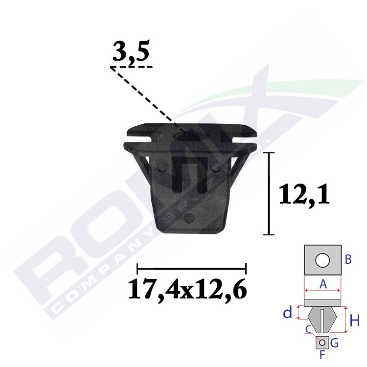 ROMIX Clip, trim / protective strip Article number: C70632 cheaply