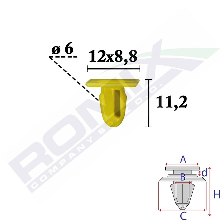 ROMIX Clips, side- / beskyttelseslister Varenummer: C70661 billige