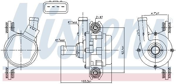 NISSENS Water pump Article number: 831388 cheaply