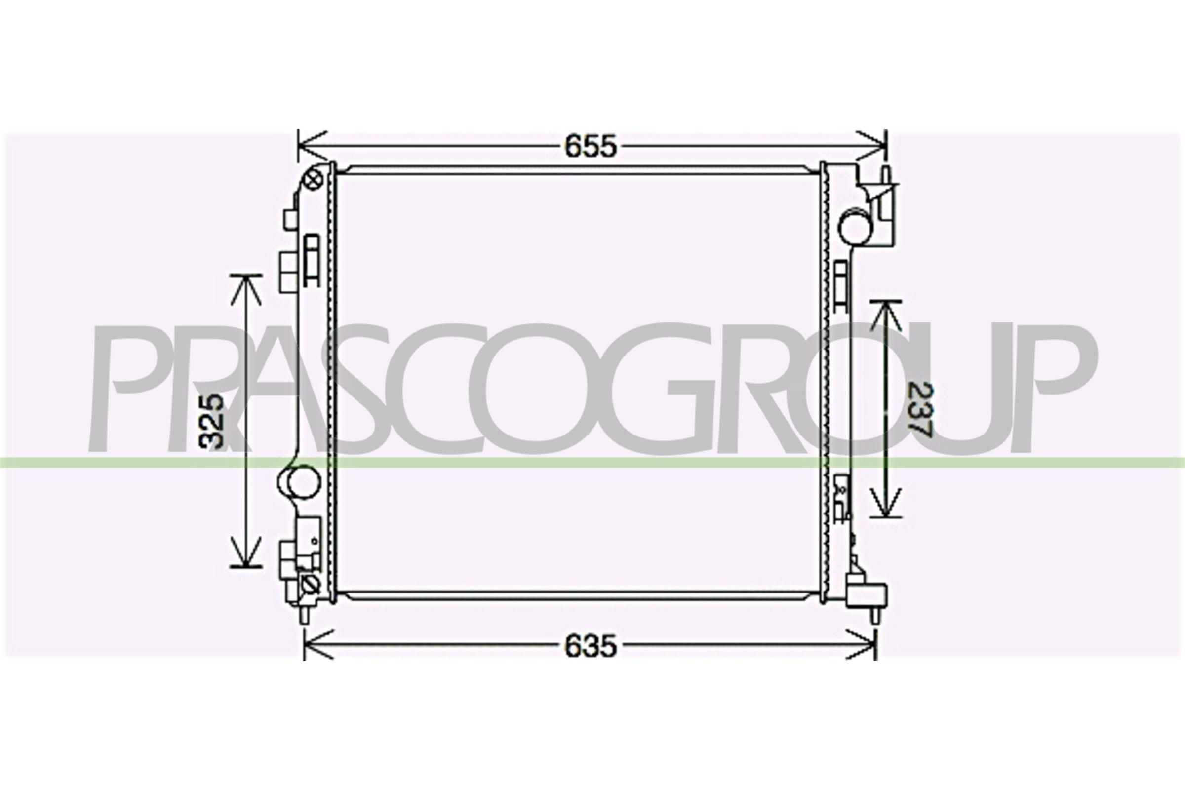 PRASCO Radiaator, mootorijahutus Artikli number: DS836R002 soodsalt