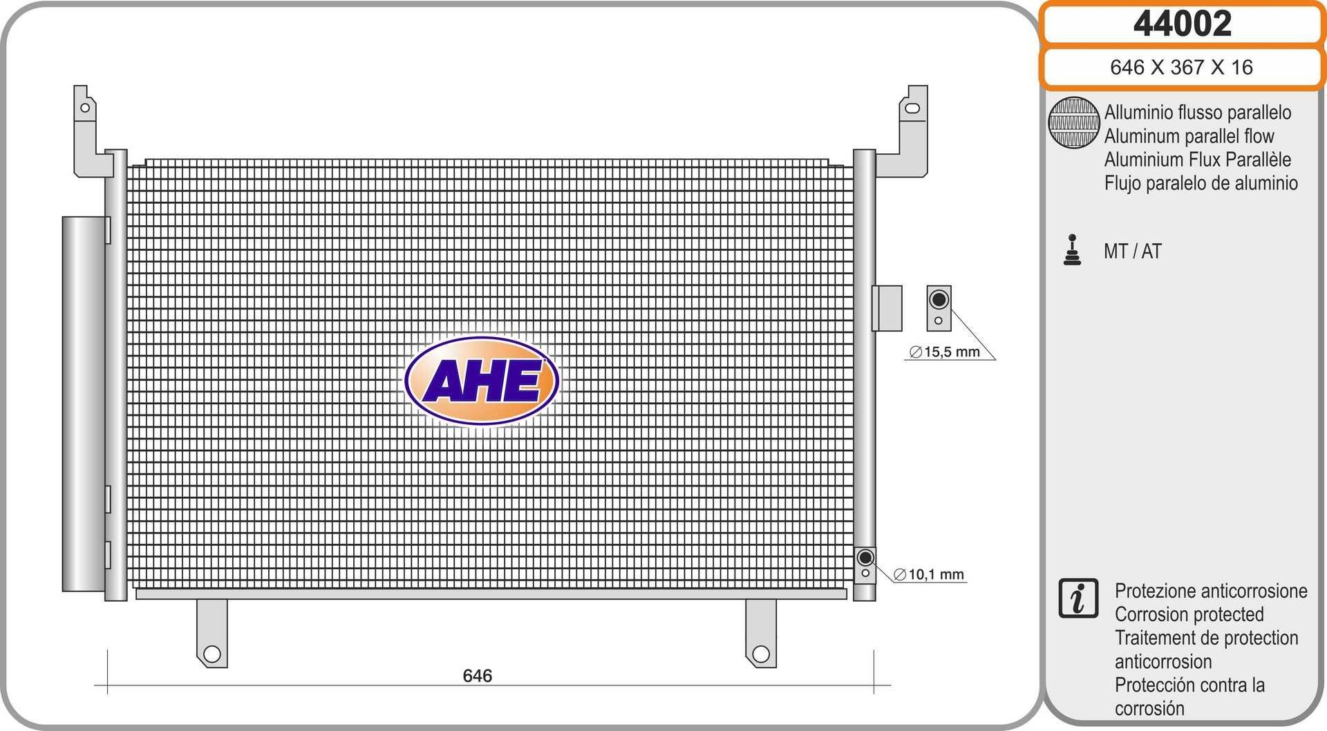AHE Air conditioning condenser Article number: 44002 cheaply