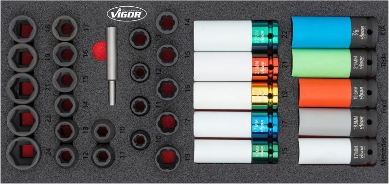 VIGOR Power Socket Set Article number: V7324 cheaply