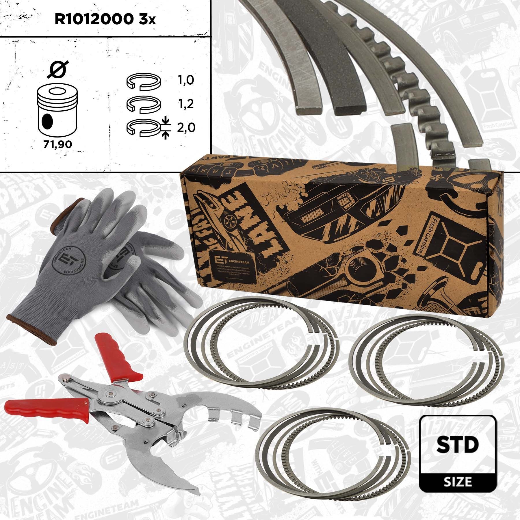 ET ENGINETEAM Piston Ring Kit Article number: R1012000VR2 cheaply