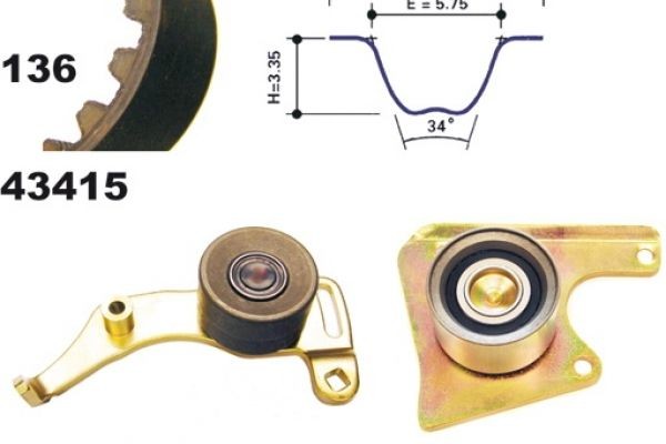 MAPCO Timing belt kit Article number: 23415 cheaply