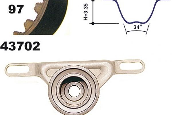 MAPCO Timing belt kit Article number: 23702 cheaply
