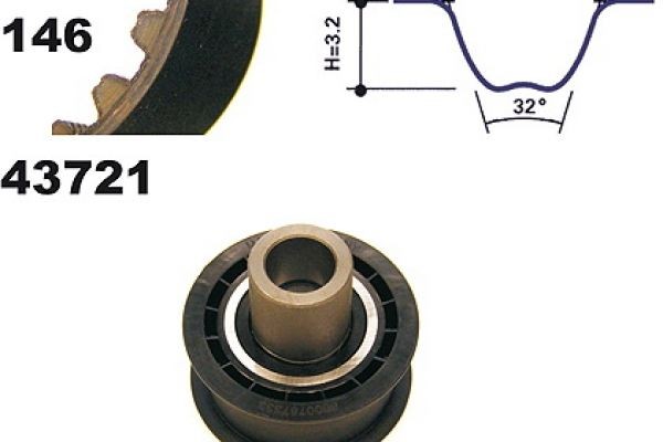 MAPCO Timing belt kit Article number: 23721 cheaply