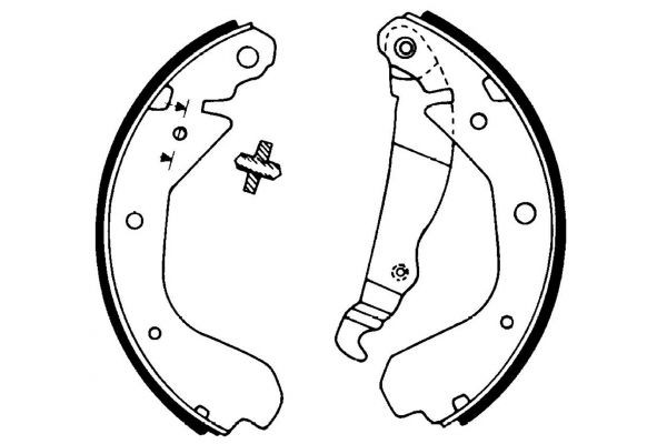 MAPCO Brake Shoe Set Article number: 8809 cheaply