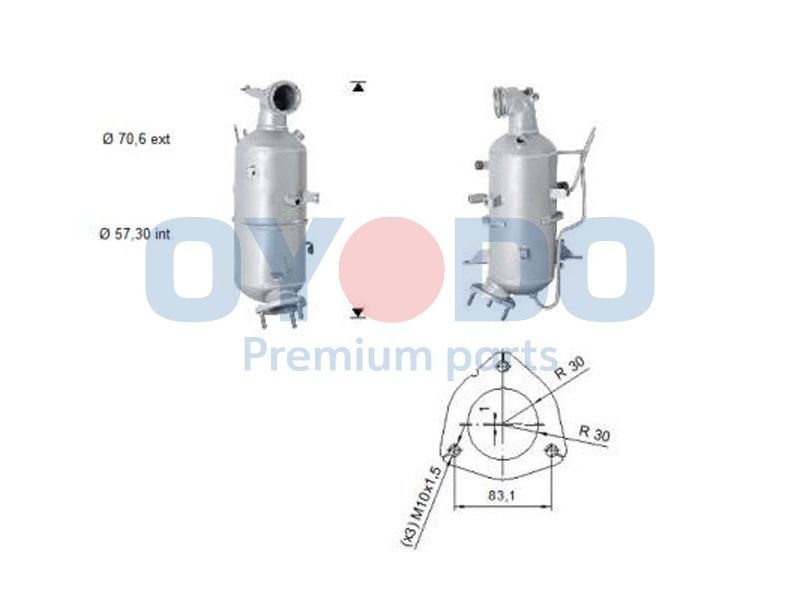 Oyodo Diesel particulate filter Article number: 20N0154-OYO cheaply