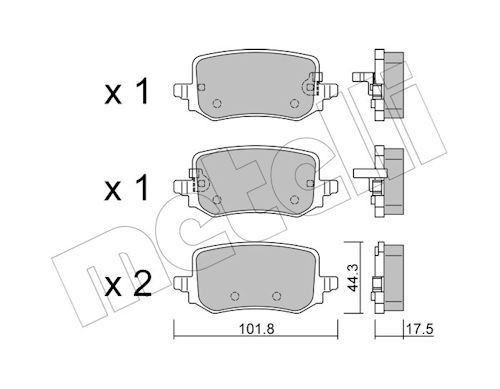 METELLI Brake pad set Article number: 22-1301-0 cheaply