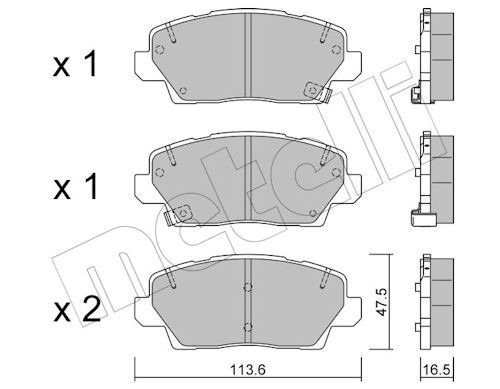 METELLI Brake pad set Article number: 22-1302-0 cheaply