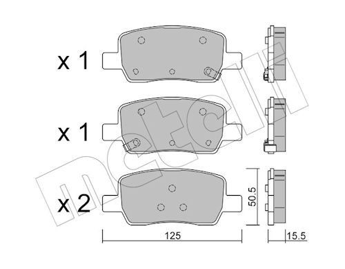 METELLI Brake pad set Article number: 22-1304-0 cheaply