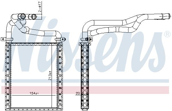 NISSENS Heater matrix Article number: 707191 cheaply