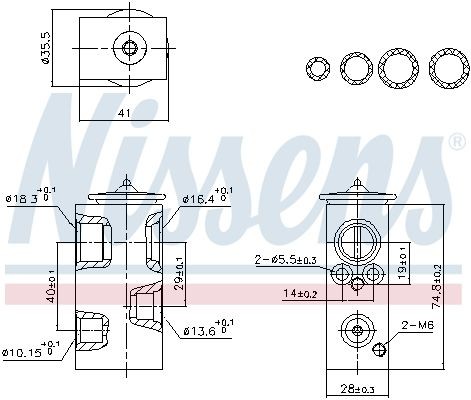 NISSENS AC expansion valve Article number: 999457 cheaply
