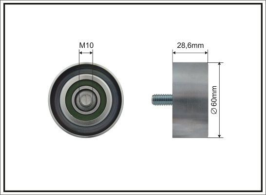 CAFFARO Deflection / Guide Pulley, v-ribbed belt Article number: 500685 cheaply