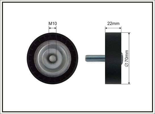 CAFFARO Deflection / Guide Pulley, v-ribbed belt Article number: 500686 cheaply