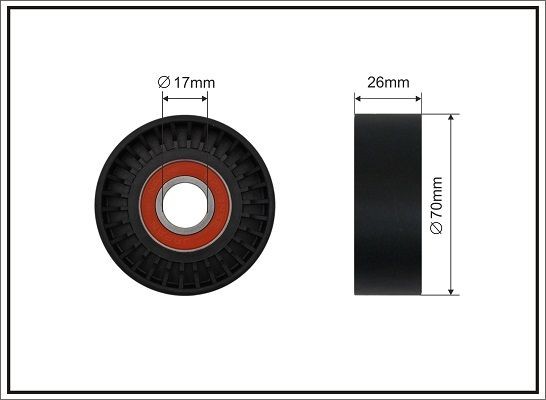 CAFFARO Tensioner pulley Article number: 500707 cheaply