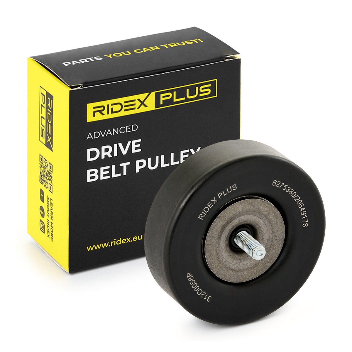 RIDEX PLUS Deflection / Guide Pulley, v-ribbed belt Article number: 312D0058P cheaply