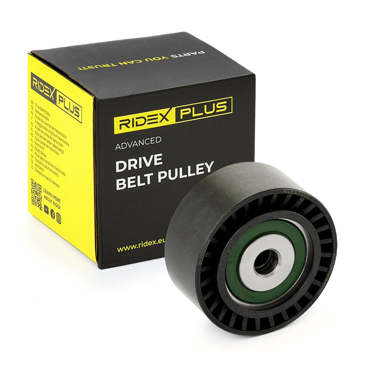 RIDEX PLUS Deflection / Guide Pulley, v-ribbed belt Article number: 312D0080P cheaply