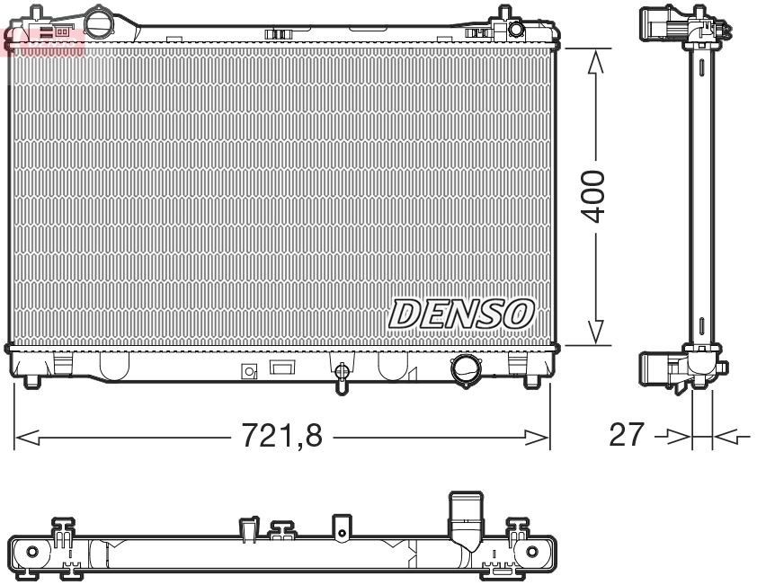 DENSO Engine radiator Article number: DRM51021 cheaply