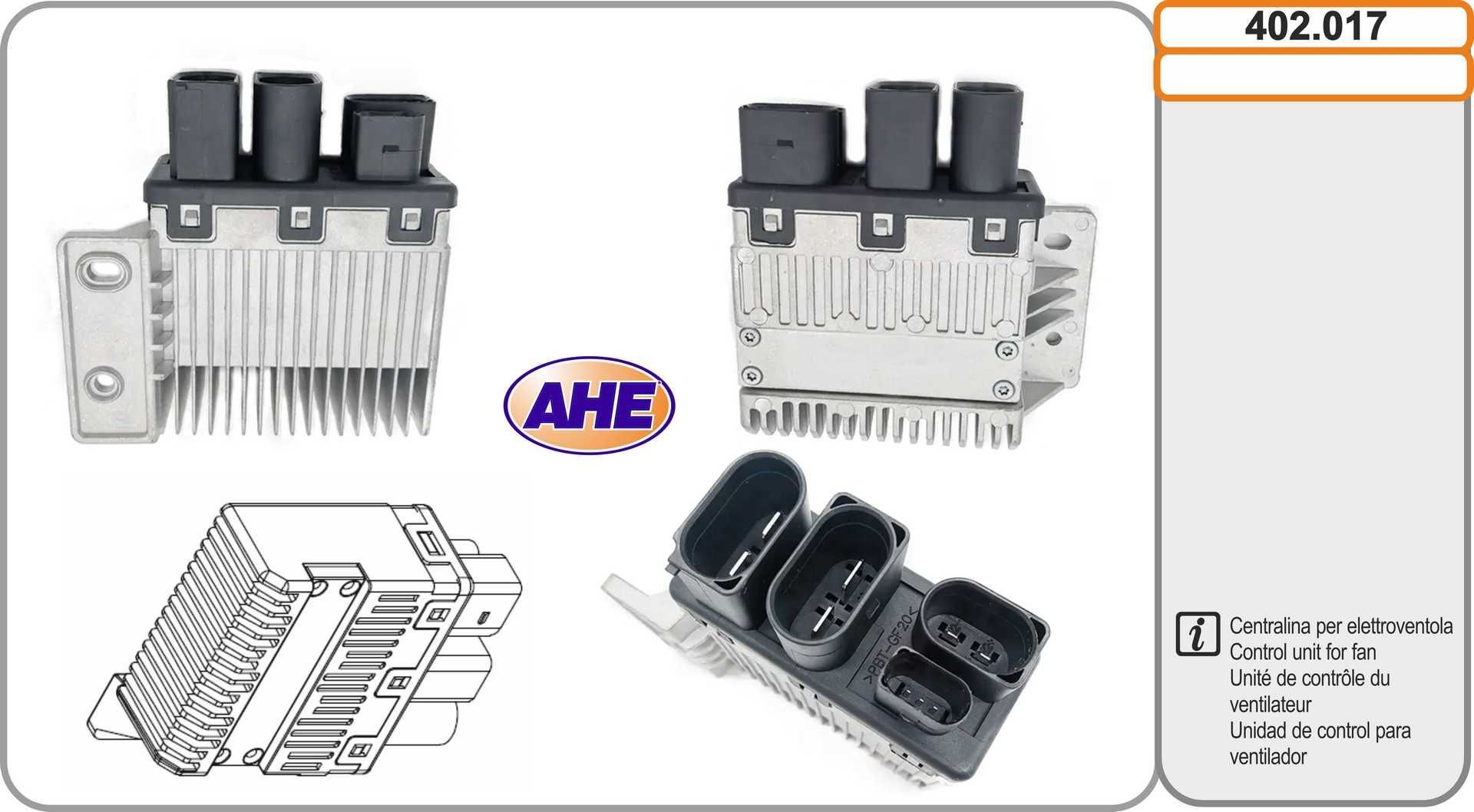 AHE Control Unit, electric fan (engine cooling) Article number: 402.017 cheaply