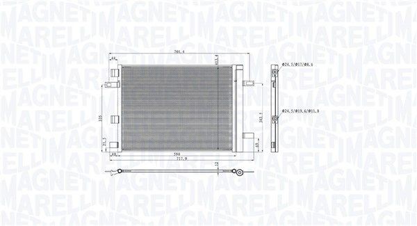 MAGNETI MARELLI Air conditioning condenser Article number: 350203105300 cheaply