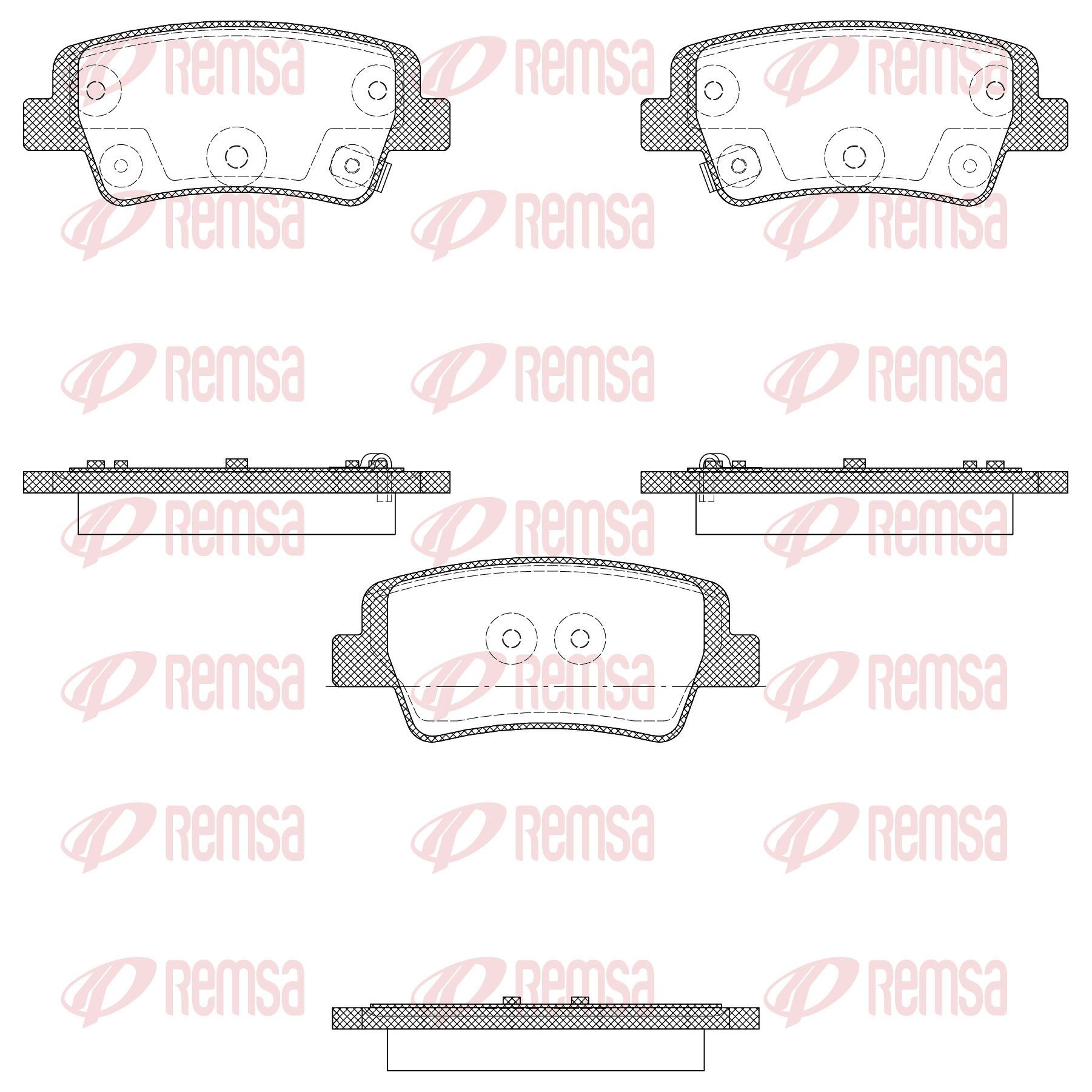 REMSA Brake pad set Article number: 1999.02 cheaply