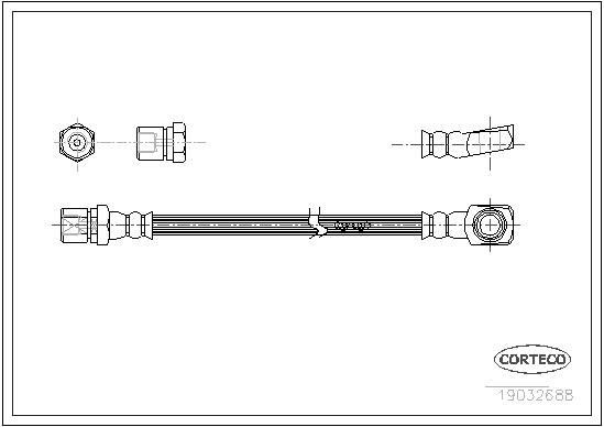 CORTECO Brake hose Article number: 19032688 cheaply