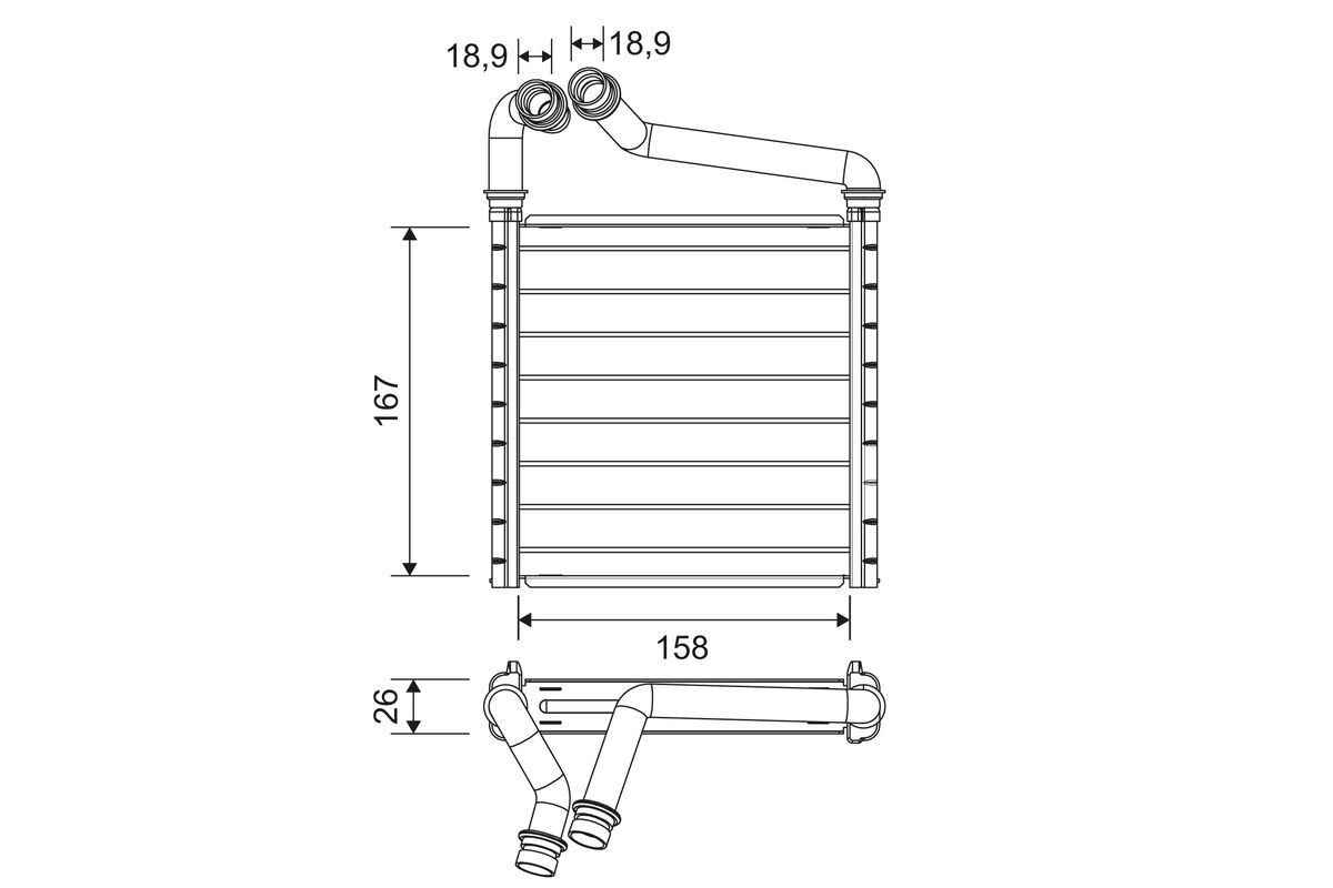 VALEO Heater matrix Article number: 811633 cheaply