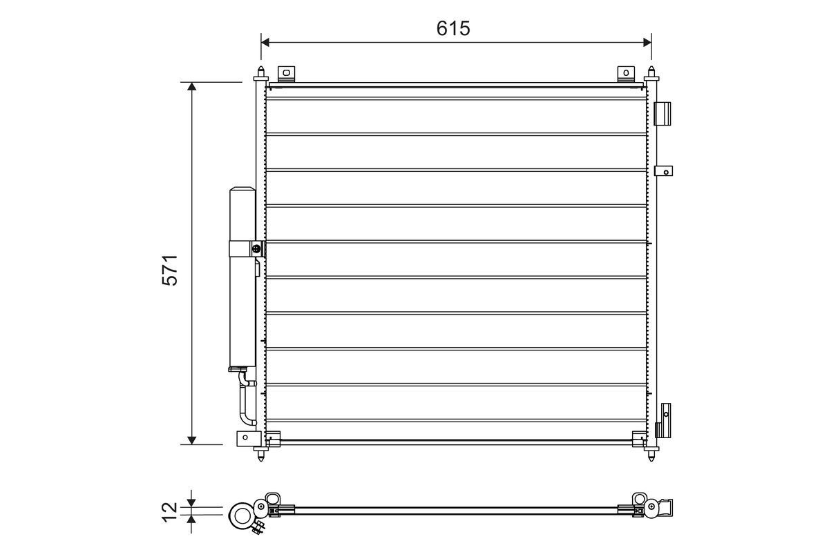 VALEO Air conditioning condenser Article number: 822721 cheaply