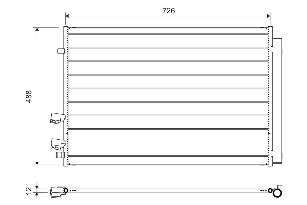 VALEO Air conditioning condenser Article number: 822729 cheaply