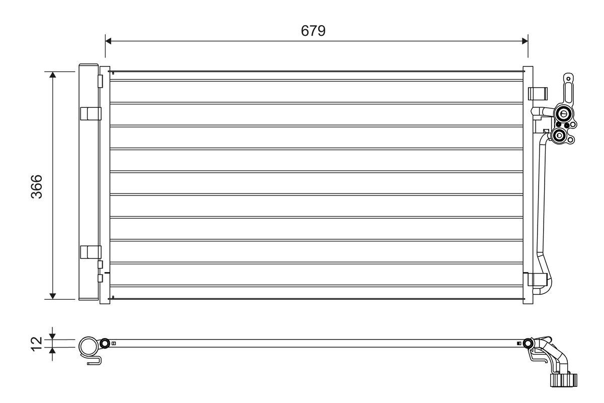VALEO Air conditioning condenser Article number: 822731 cheaply