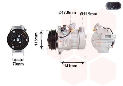 VAN WEZEL Air conditioning compressor Article number: 3001K719 cheaply