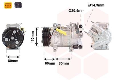VAN WEZEL Air conditioning compressor Article number: 4001K701 cheaply