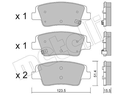 METELLI Brake pad set Article number: 22-1360-0 cheaply