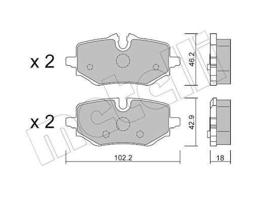 METELLI Brake pad set Article number: 22-1368-0 cheaply