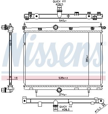 NISSENS Radiaator, mootorijahutus Artikli number: 606859 soodsalt