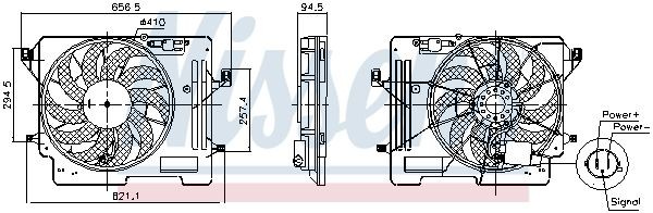 NISSENS Fan, radiator Article number: 850080 cheaply