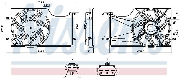 NISSENS Fan, radiator Article number: 850098 cheaply