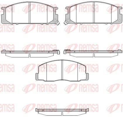 REMSA Brake pad set Article number: 0306.12 cheaply