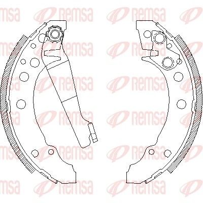 REMSA Brake Shoe Set Article number: 4045.00 cheaply