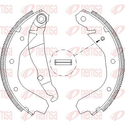 REMSA Brake Shoe Set Article number: 4088.00 cheaply